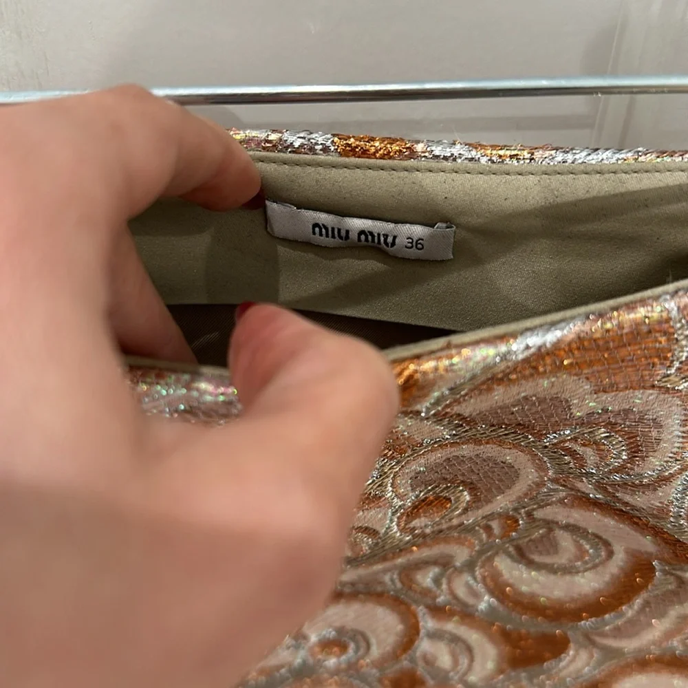 Miu Miu printed mini skirt